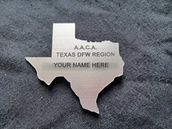 AACA Texas DFW Region Name Tag