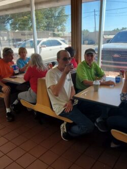 Enjoying a rest at the DQ.